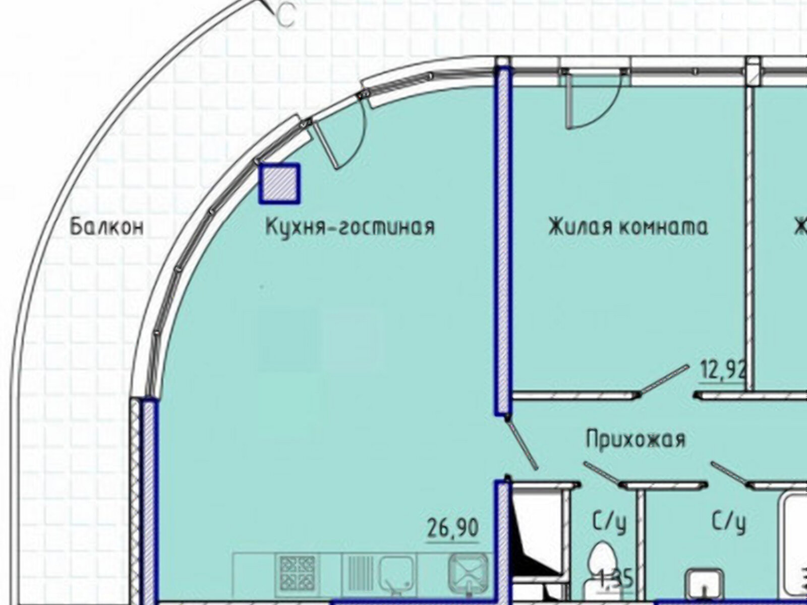 Продажа двухкомнатной квартиры в Одессе, на ул. Каманина 16А/5, район Аркадия фото 1