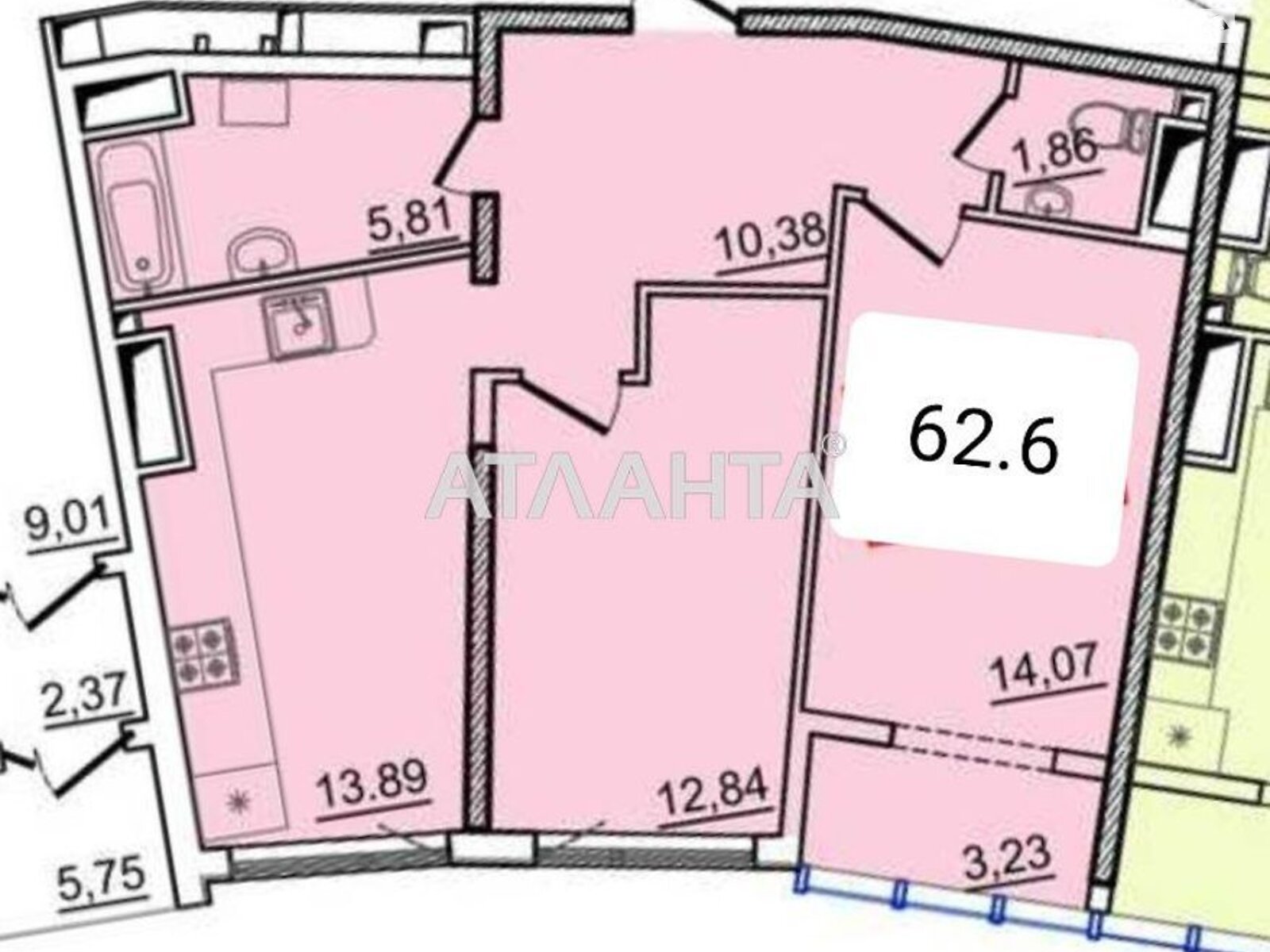 Продаж двокімнатної квартири в Одесі, на вул. Генуезька, район Аркадія фото 1