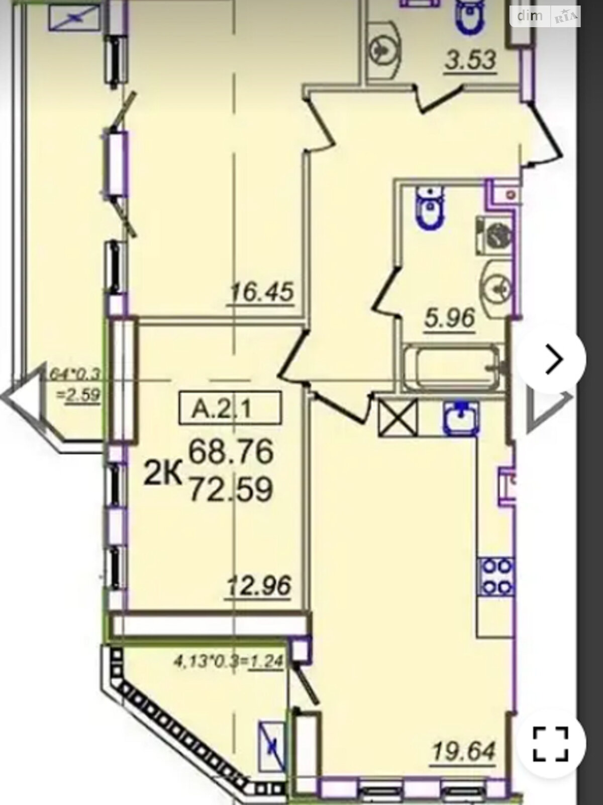 Продаж двокімнатної квартири в Одесі, на вул. Генуезька 1Е корпус 1, район Аркадія фото 1