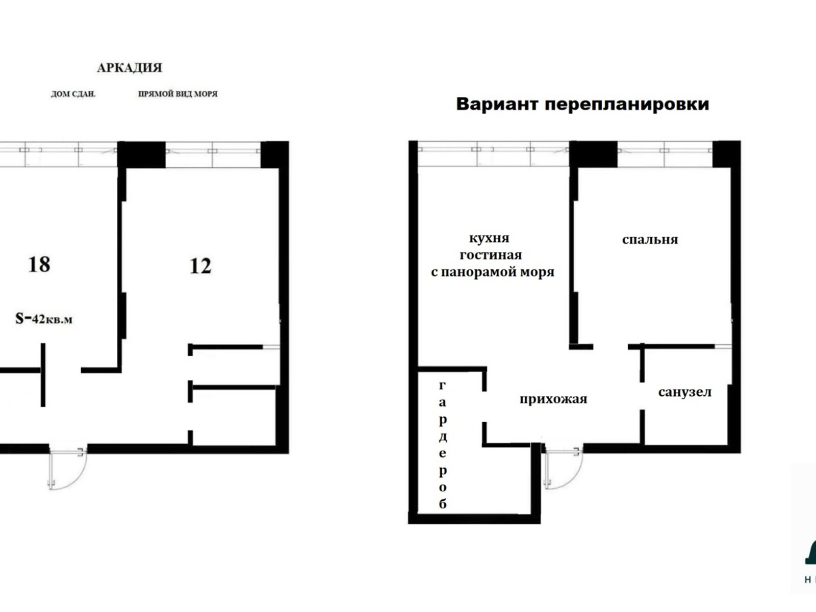 Продаж однокімнатної квартири в Одесі, на пров. Курортний 1А, район Аркадія фото 1