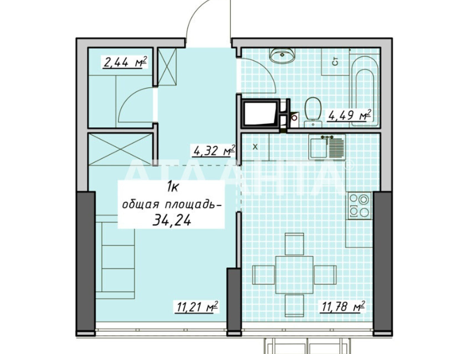 Продажа однокомнатной квартиры в Одессе, на пер. Курортный, район Аркадия фото 1 Продажа однокомнатной квартиры в Одессе, на пер. Курортный, район Аркадия фото 1