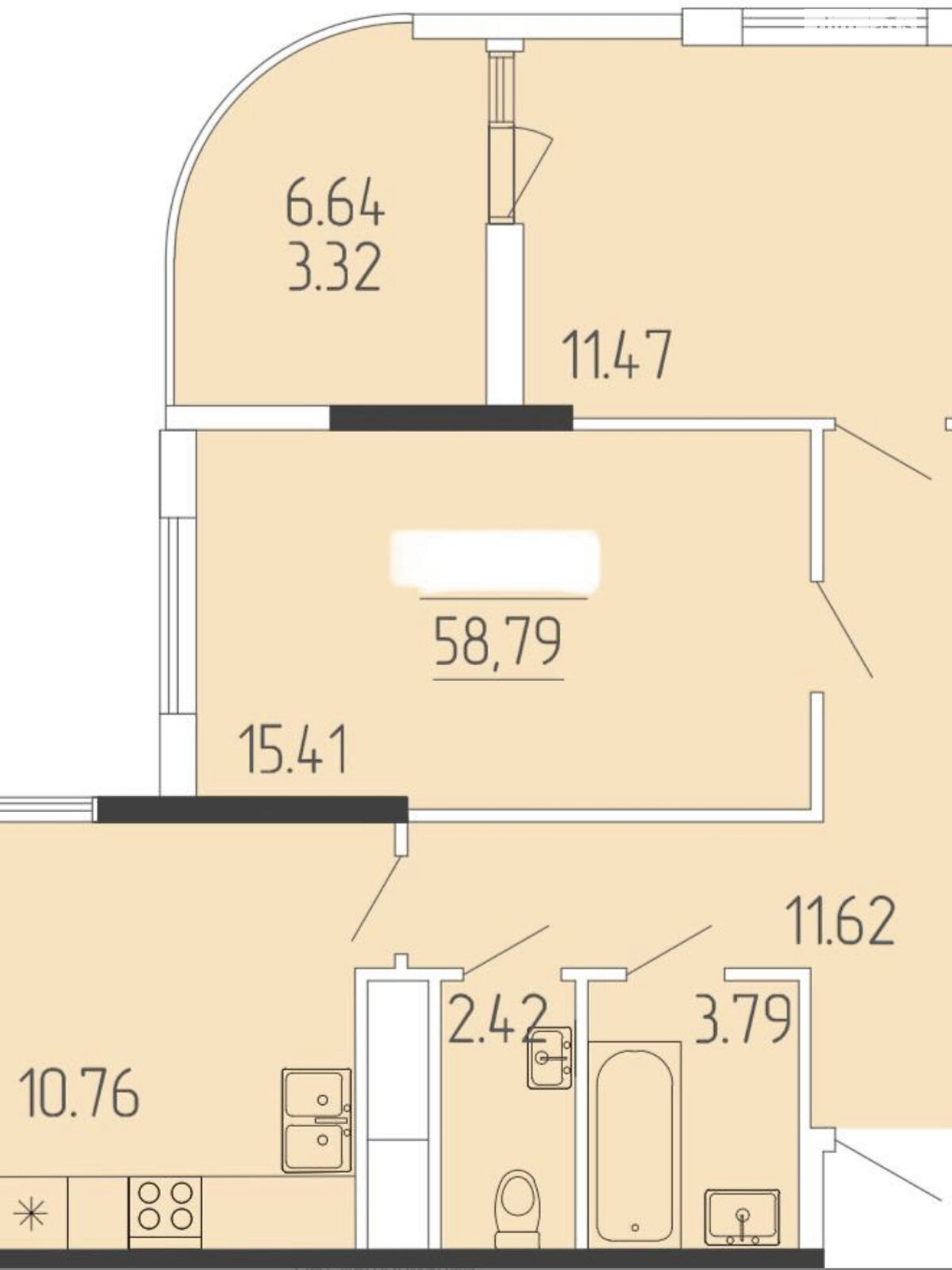Продажа двухкомнатной квартиры в Одессе, на ул. Краснова 3/65, район Ближние Мельницы фото 1
