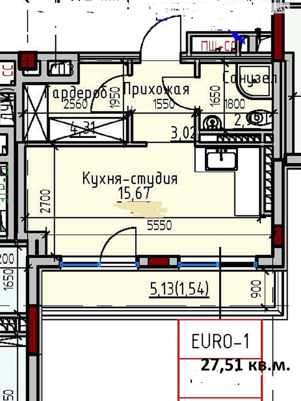 Продаж однокімнатної квартири в Одесі, на вул. Дачна 28Б, район Великий Фонтан фото 1