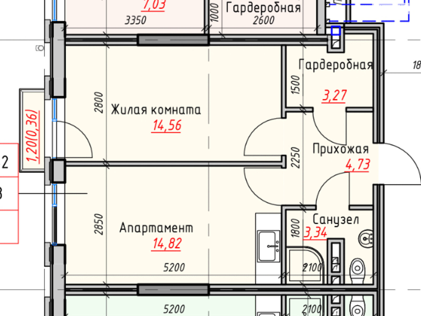 Продаж однокімнатної квартири в Одесі, на вул. Дачна, район Великий Фонтан фото 1