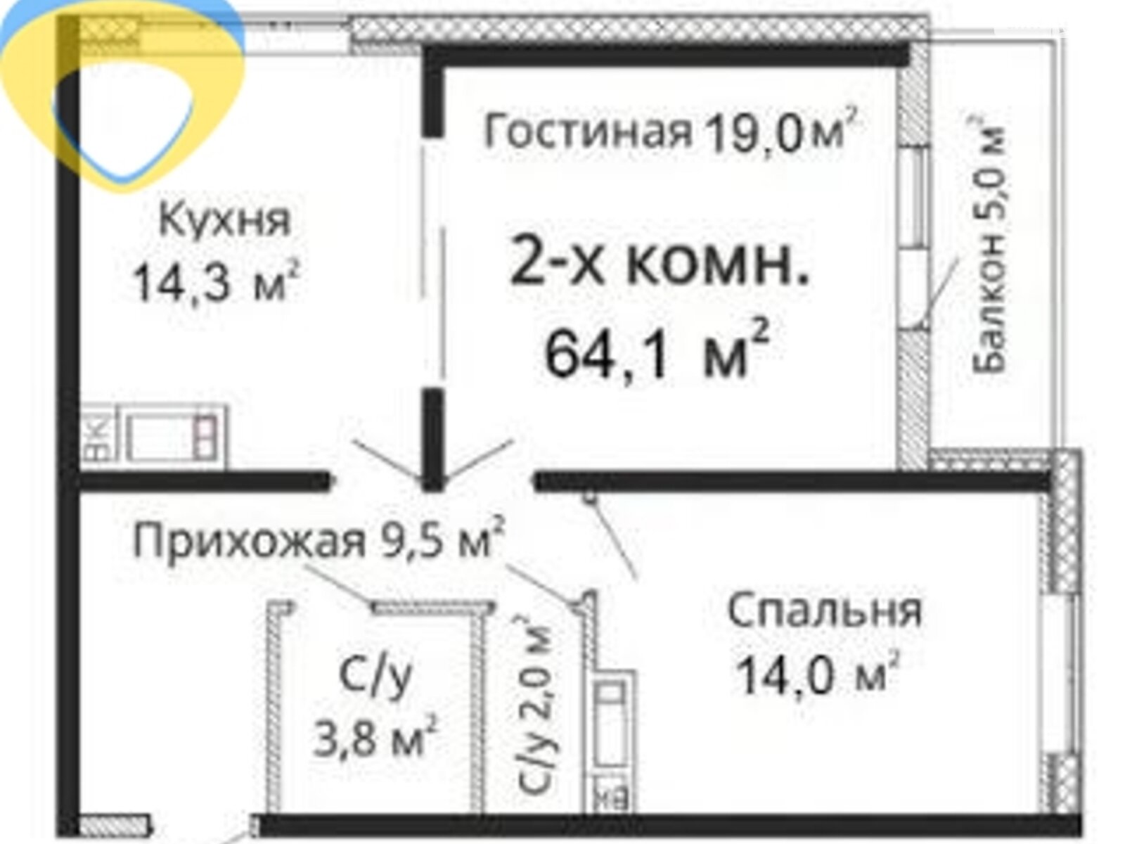 Продаж двокімнатної квартири в Одесі, на вул. Костанді 104/2, район Великий Фонтан фото 1