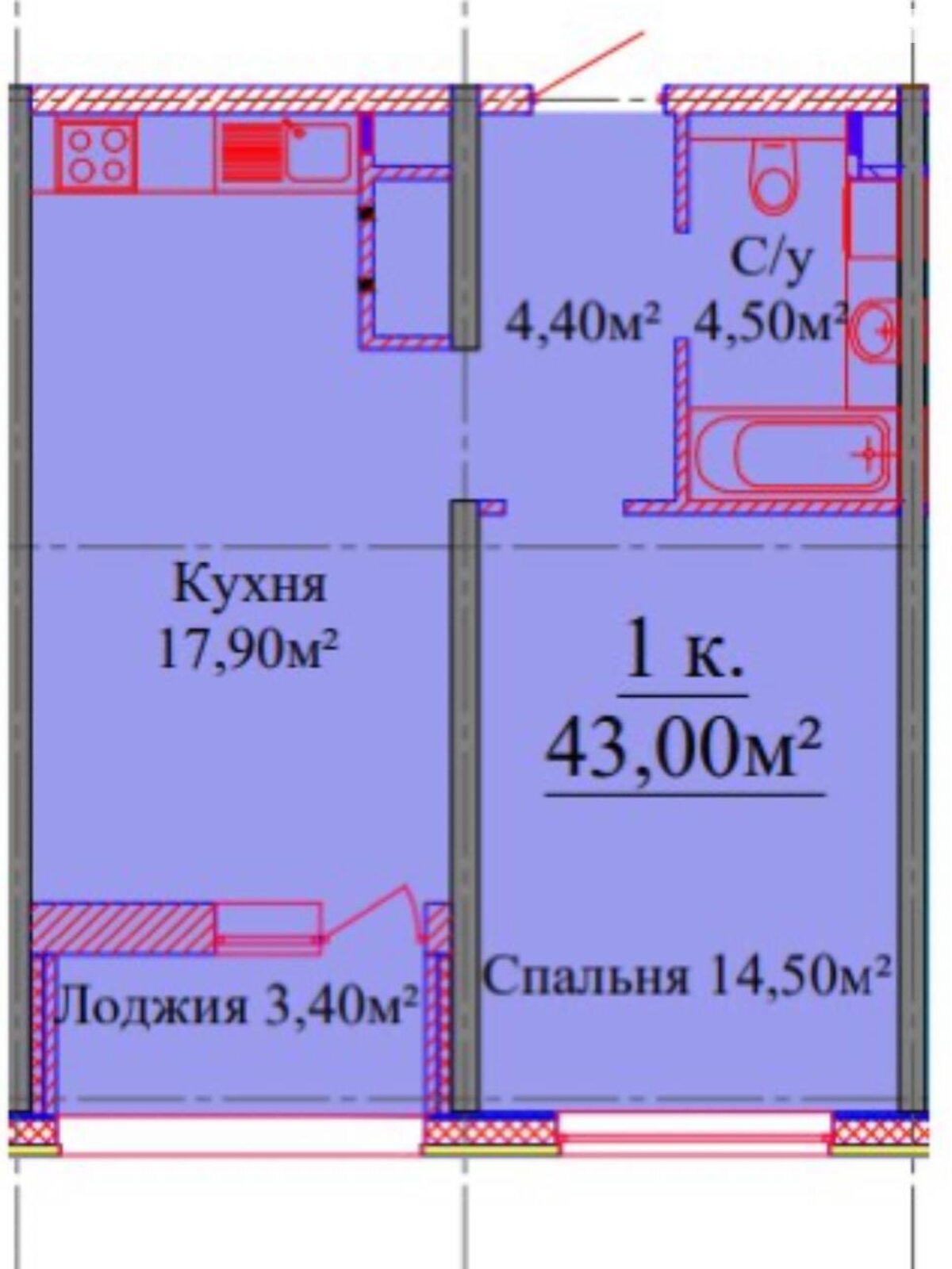 Продажа однокомнатной квартиры в Одессе, на ул. Жаботинского 54А корпус 2, район Чубаевка фото 1