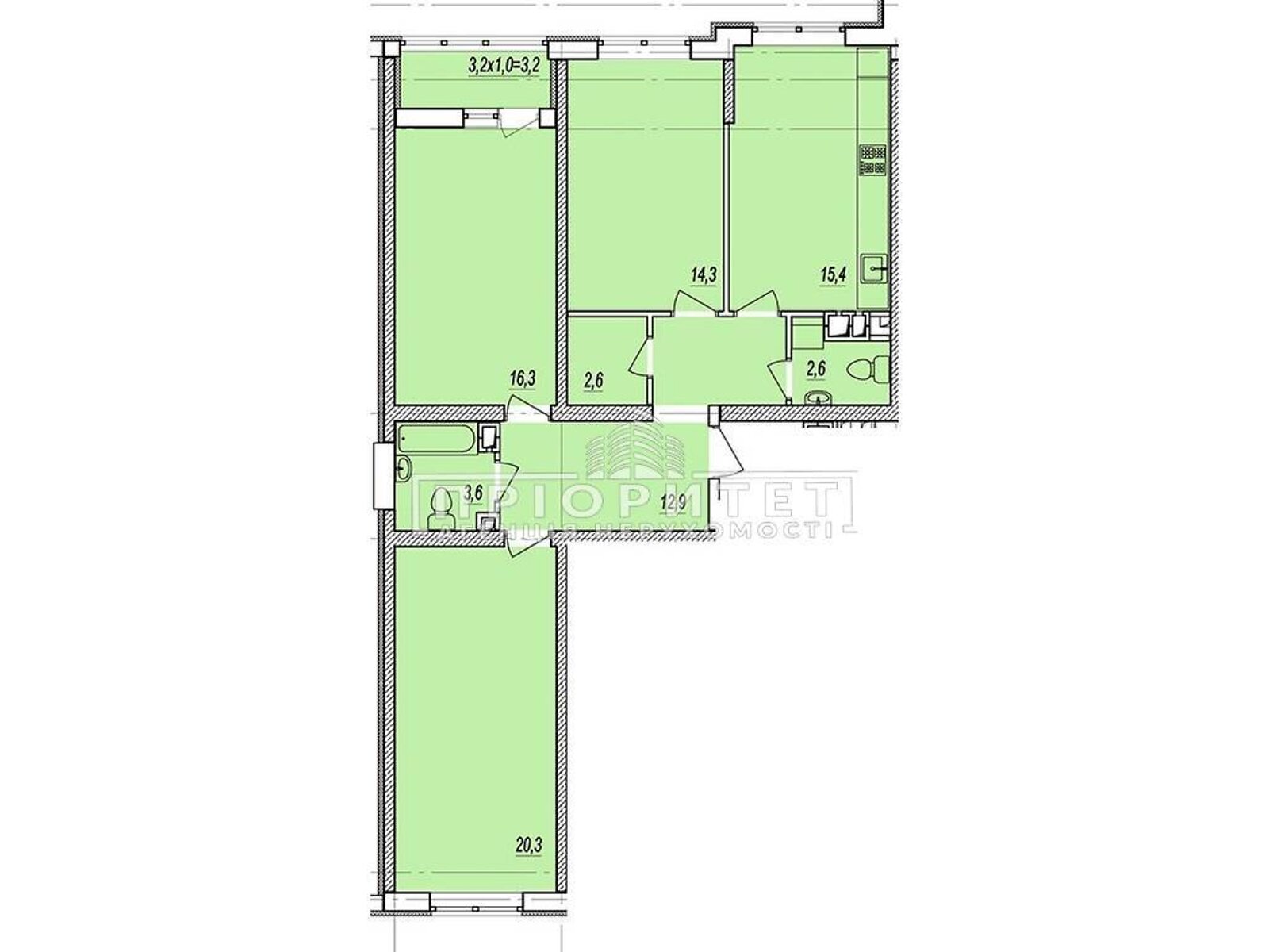 Продажа трехкомнатной квартиры в Одессе, на ул. Прохоровская, район Хаджибейский фото 1