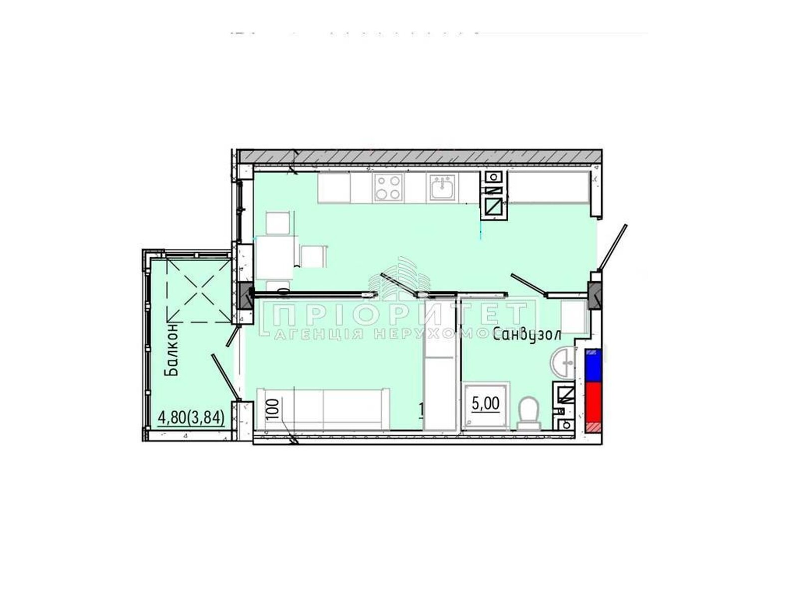 Продажа однокомнатной квартиры в Одессе, на ул. Слободская, район Хаджибейский фото 1