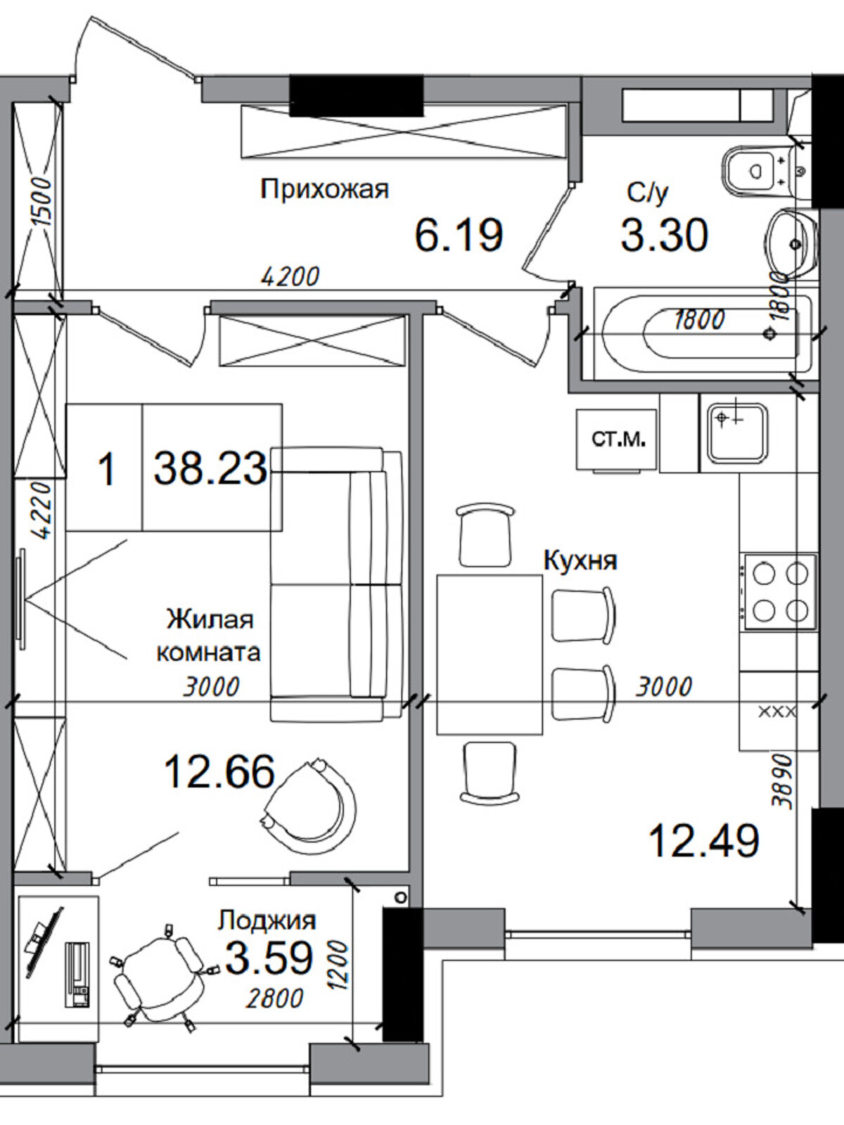 Продажа однокомнатной квартиры в Одессе, на ул. Спрейса, район Хаджибейский фото 1