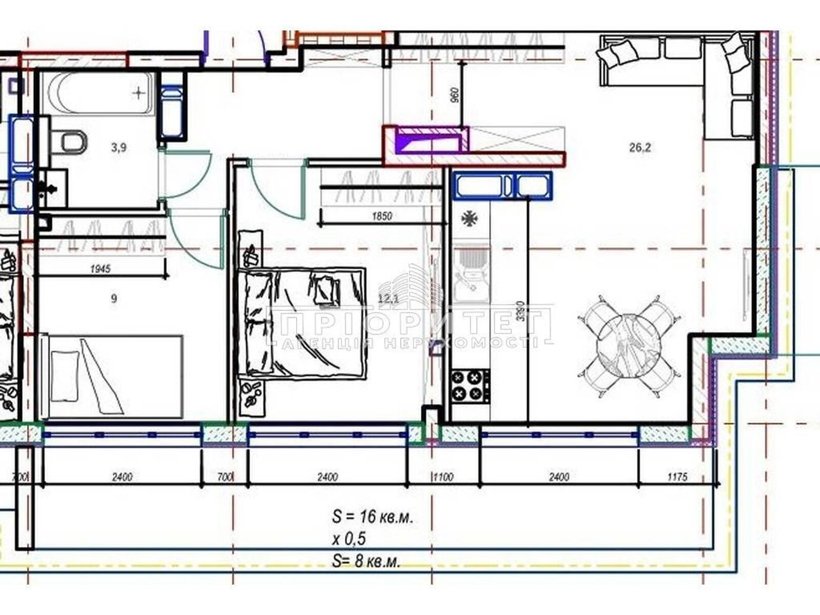 Продаж двокімнатної квартири в Одесі, на вул. Академіка Філатова, район Київський фото 1