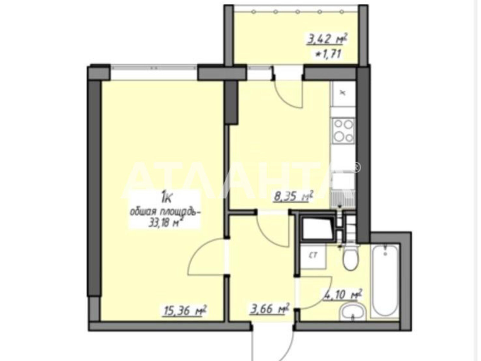 Продажа однокомнатной квартиры в Одессе, на просп. Князя Ярослава Мудрого, район Киевский фото 1