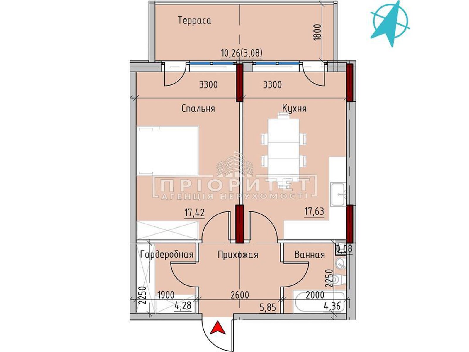 Продажа однокомнатной квартиры в Одессе, на пер. Маячный, район Киевский фото 1