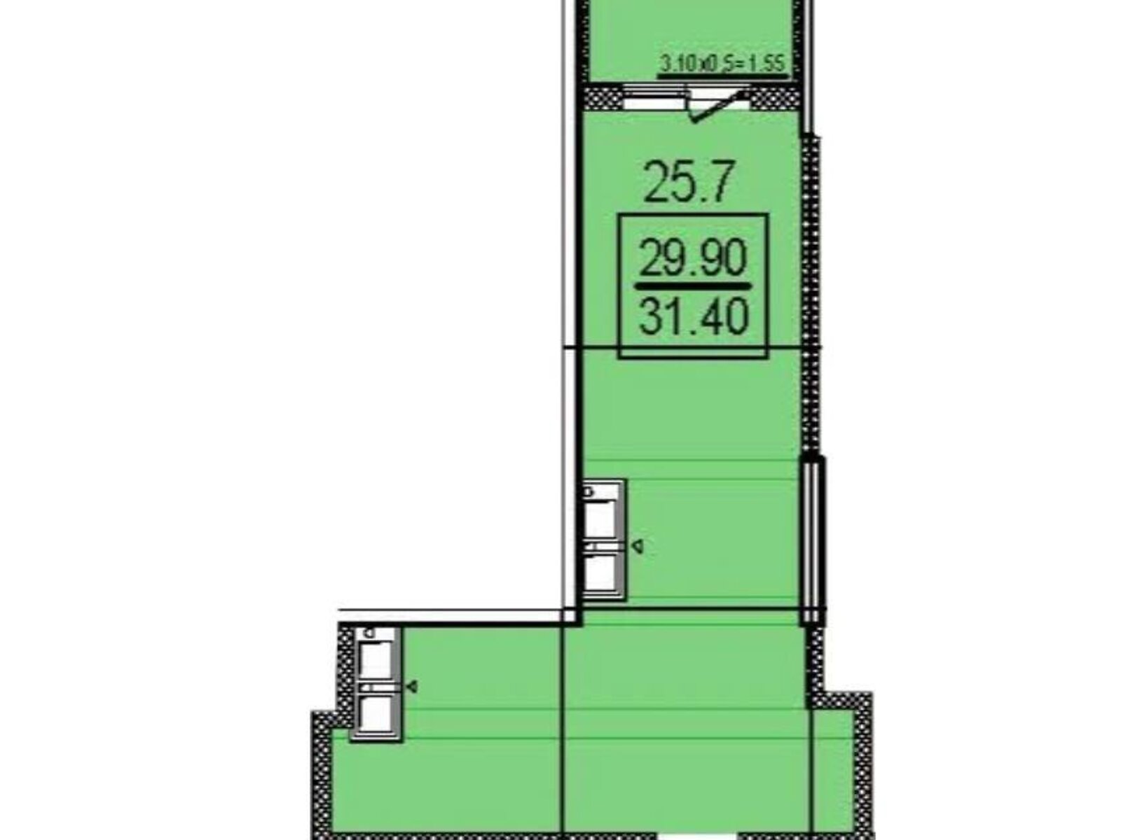 Продажа однокомнатной квартиры в Одессе, на ул. Дача Ковалевского 5, кв. 4, район Киевский фото 1