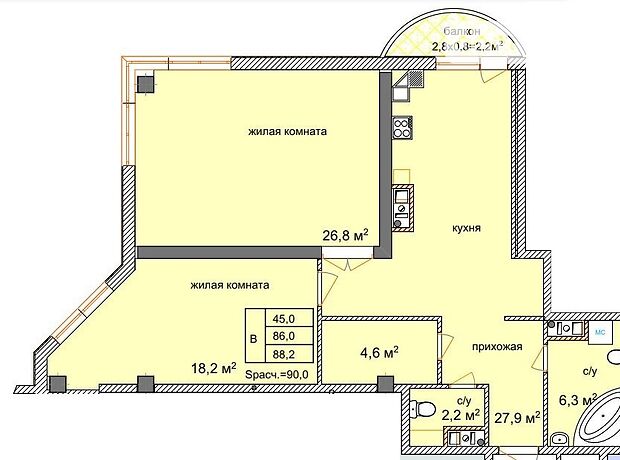 Продажа двухкомнатной квартиры в Одессе, на дор. Фонтанская, район Киевский фото 1 Продажа двухкомнатной квартиры в Одессе, на дор. Фонтанская, район Киевский фото 1