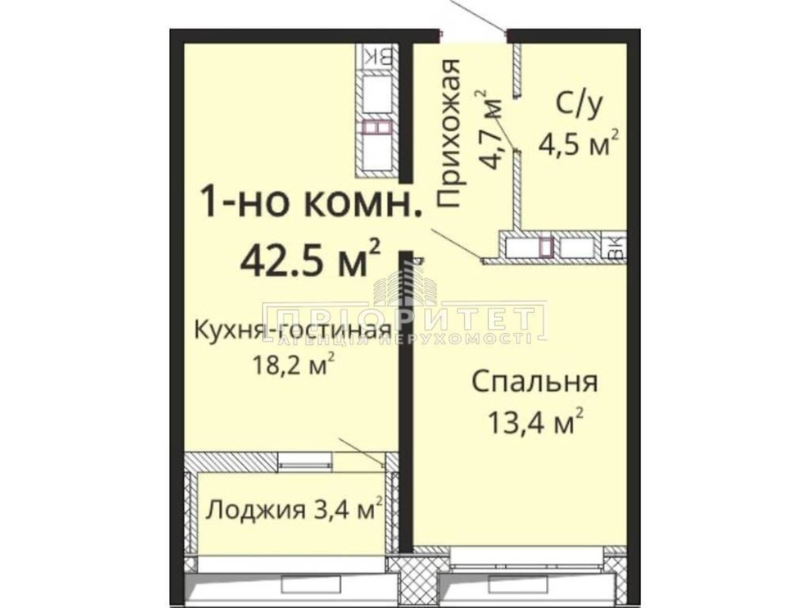 Продажа однокомнатной квартиры в Одессе, на ул. Толбухина, район Чубаевка фото 1