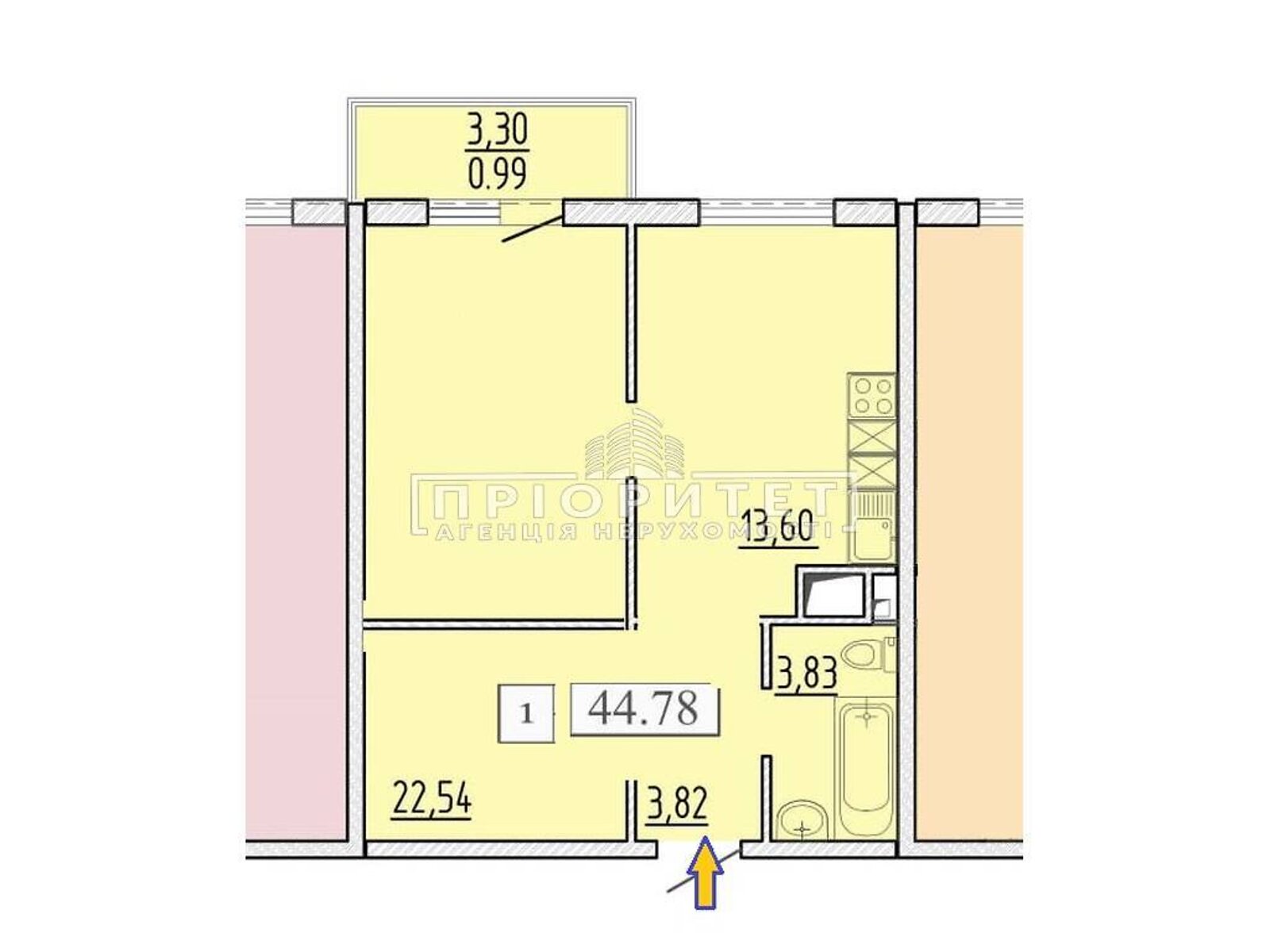 Продажа однокомнатной квартиры в Одессе, на ул. Жемчужная 10, район Киевский фото 1