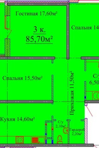 Продаж трикімнатної квартири в Одесі, на вул. Жаботинського, район Київський фото 2