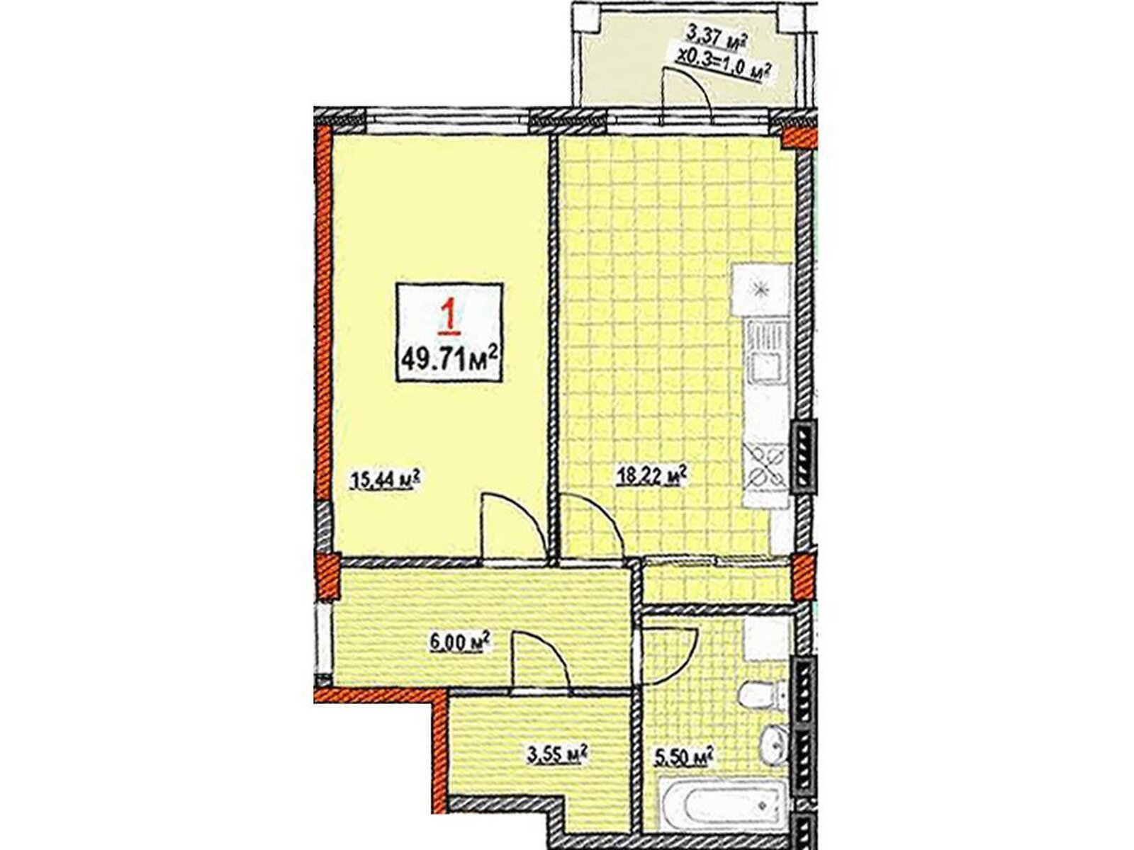 Продажа однокомнатной квартиры в Одессе, на дор. Фонтанская 64, район Малый Фонтан фото 1