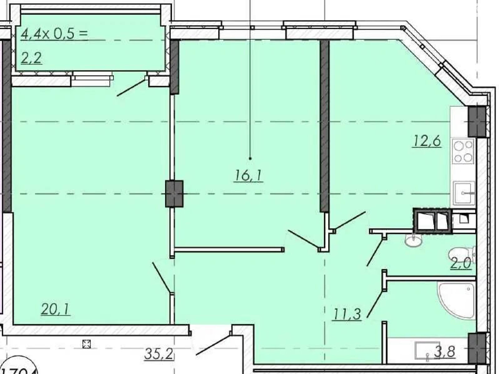 Продажа двухкомнатной квартиры в Одессе, на дор. Овидиопольская 3/1, фото 1