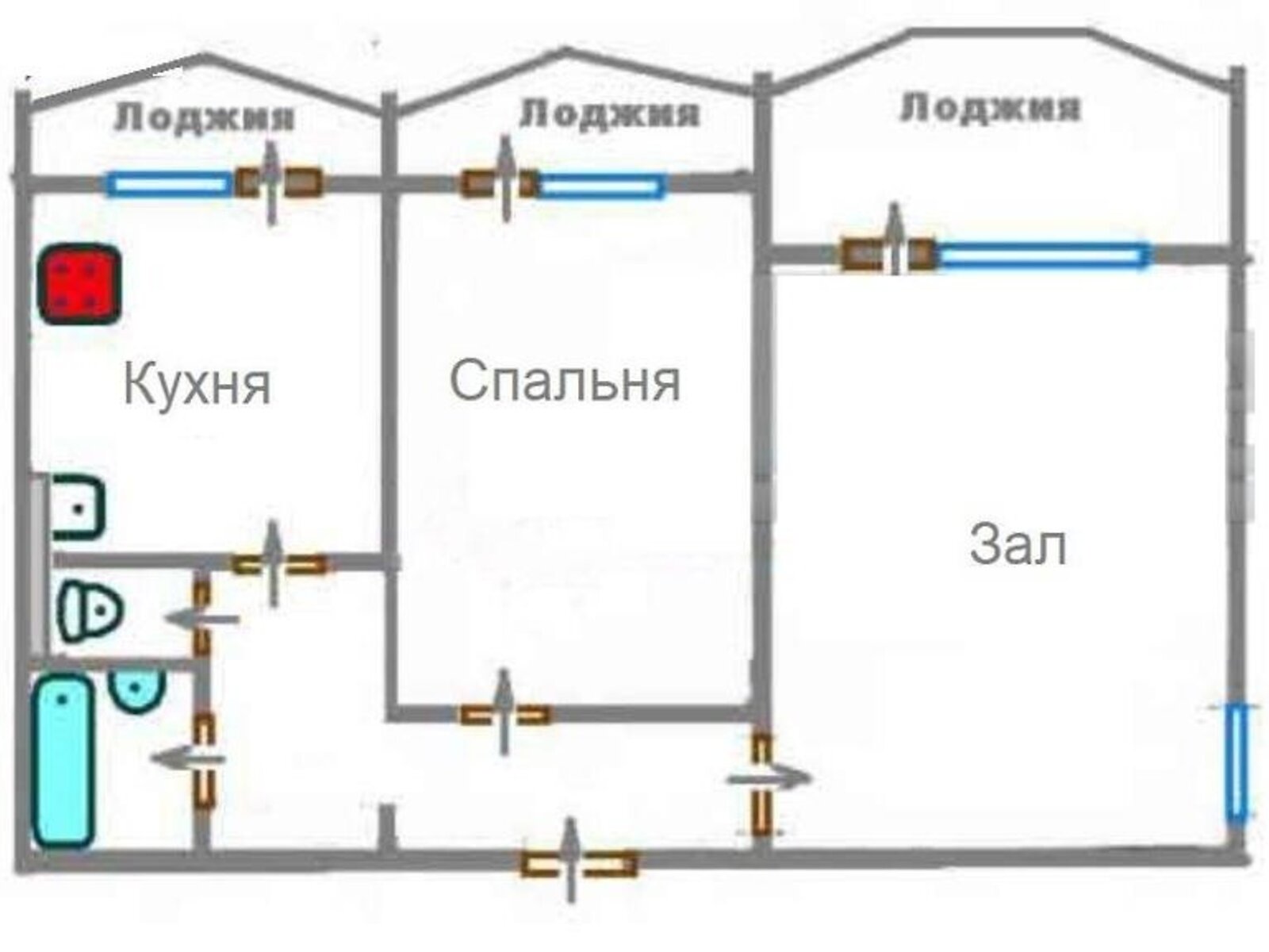 Продажа двухкомнатной квартиры в Одессе, на просп. Добровольского, район Пересыпский фото 1