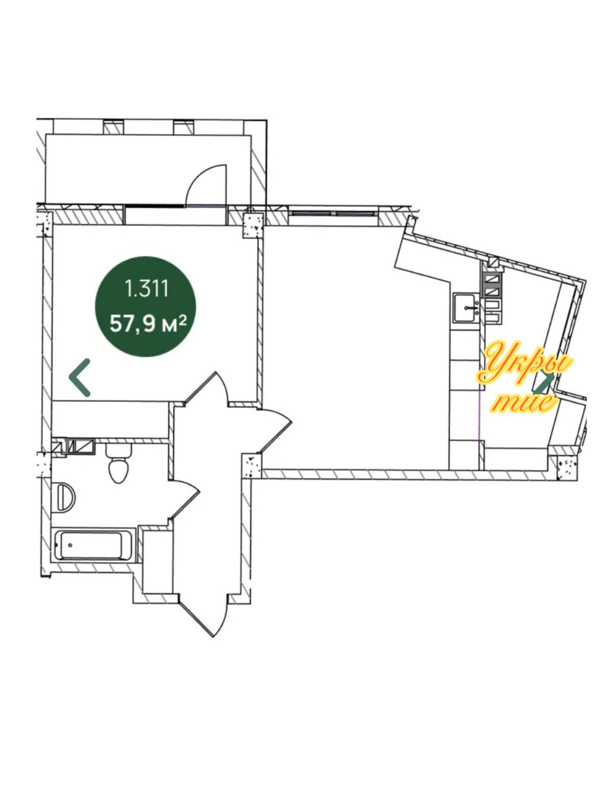 Продажа однокомнатной квартиры в Иличанкае, на ул. Садовая, фото 1