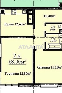 Продаж двокімнатної квартири в Одесі, на плато Гагарінське, район Аркадія фото 2