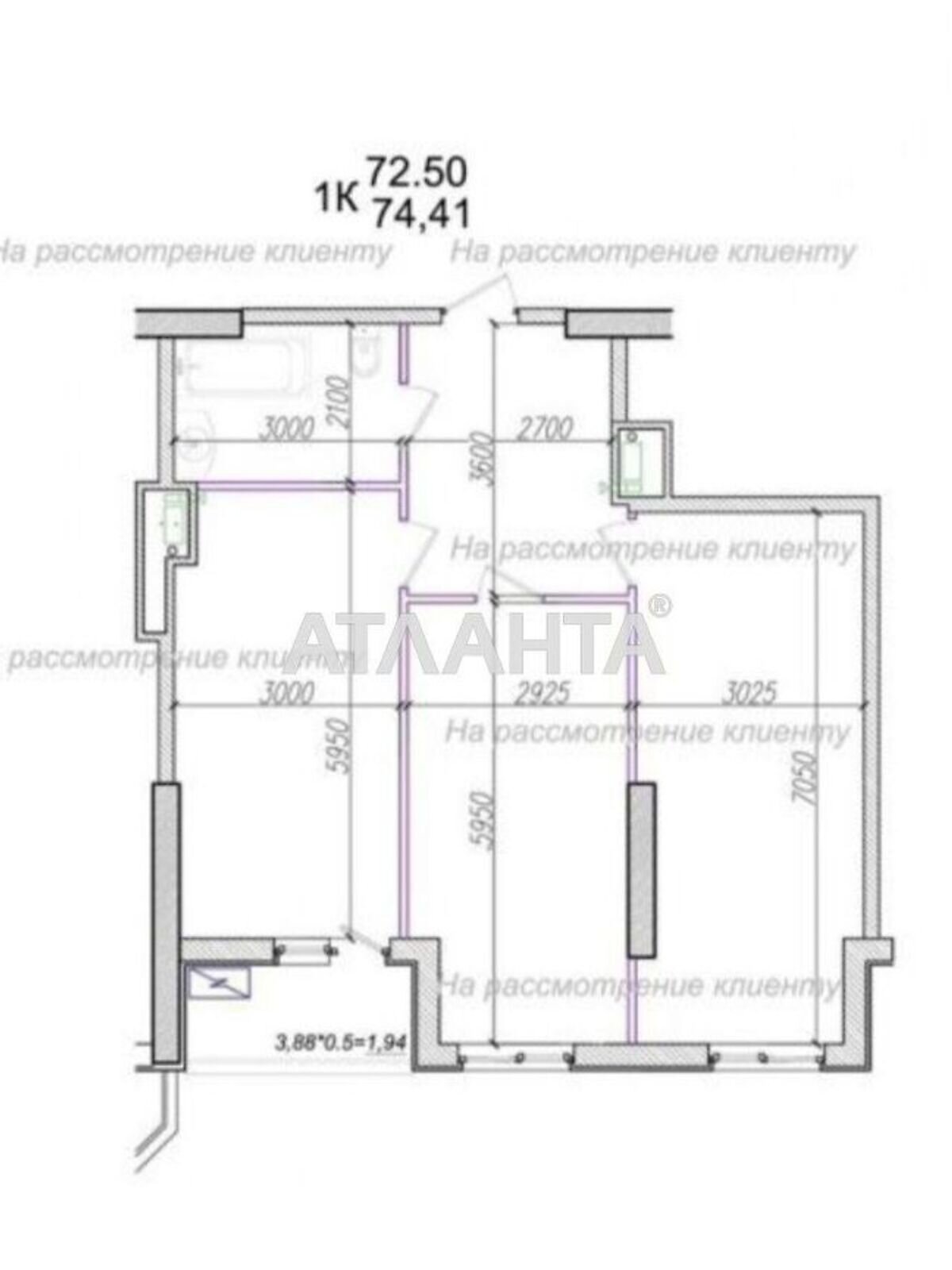 Продажа двухкомнатной квартиры в Одессе, на ул. Генуэзская, район Аркадия фото 1