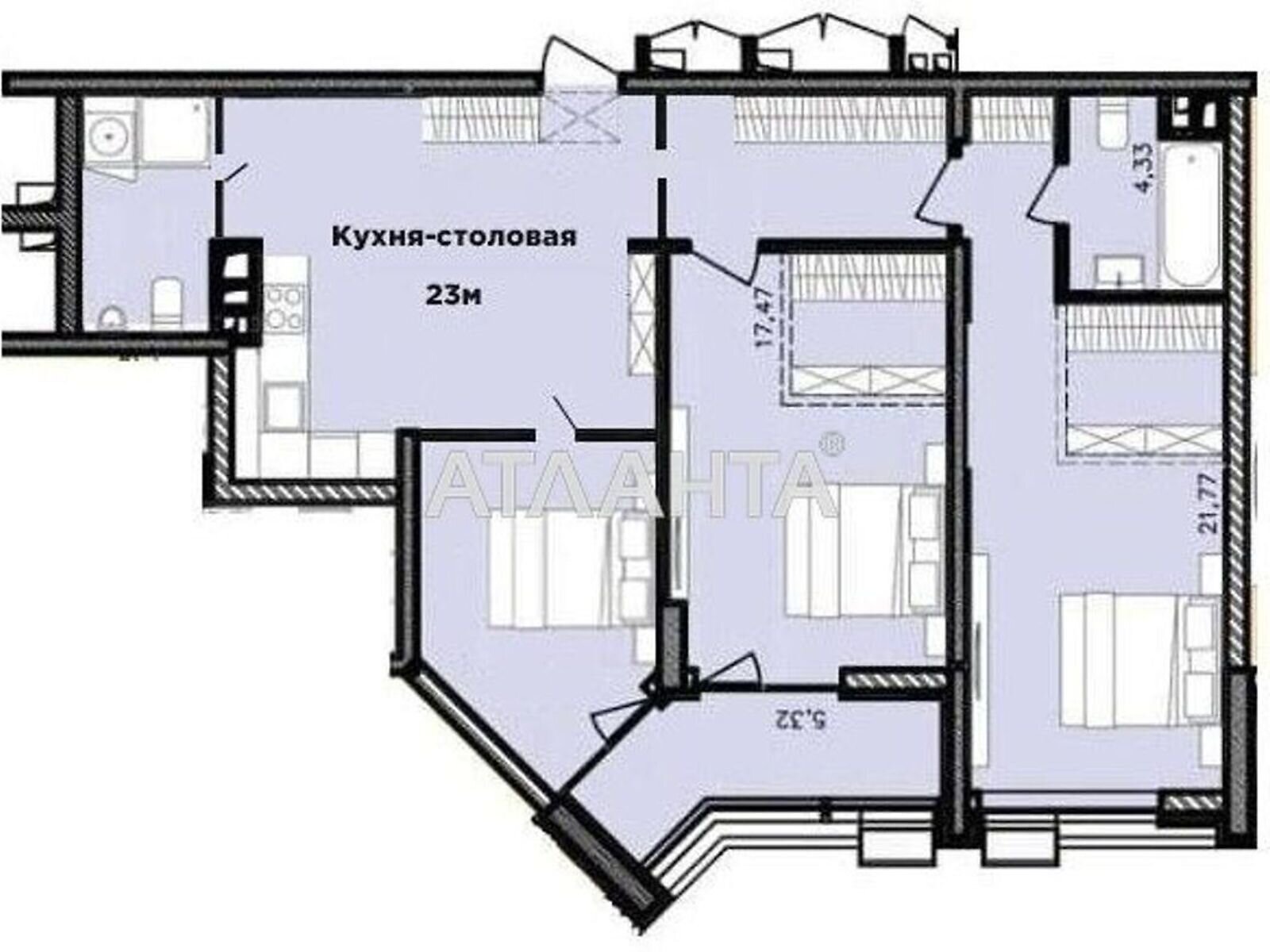 Продаж трикімнатної квартири в Одесі, на вул. Івана Франка 401-4, район Приморський фото 1 Продаж трикімнатної квартири в Одесі, на вул. Івана Франка 401-4, район Приморський фото 1