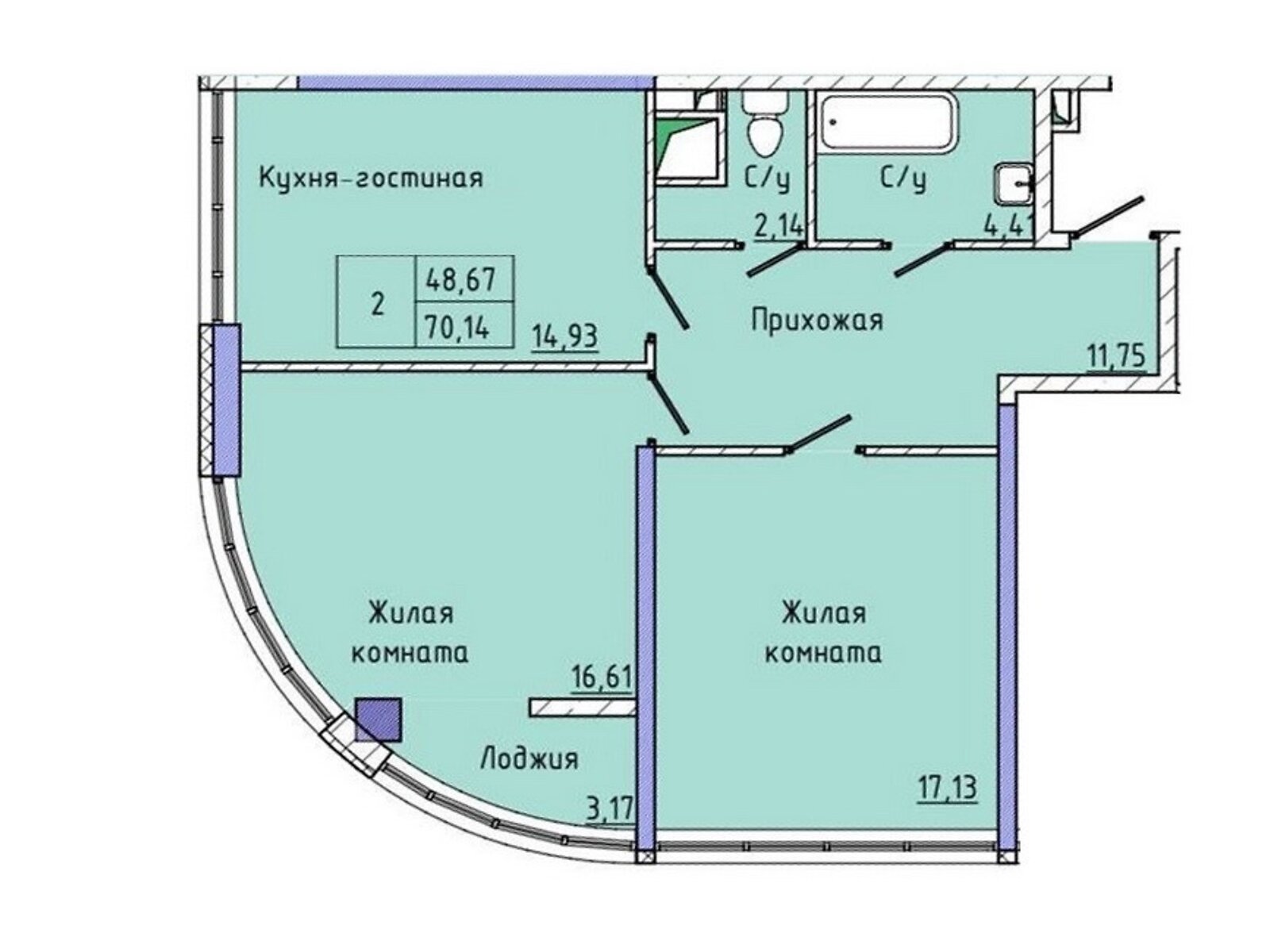 Продажа двухкомнатной квартиры в Одессе, на ул. Каманина 16, район Приморский фото 1