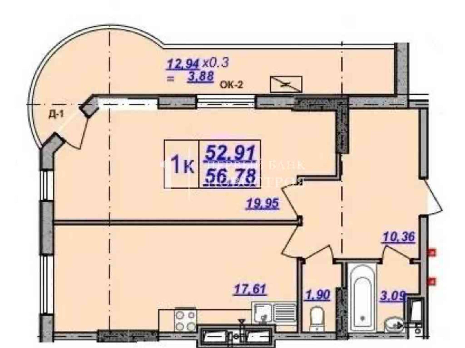 Продажа однокомнатной квартиры в Одессе, на пер. Клубничный, район Приморский фото 1