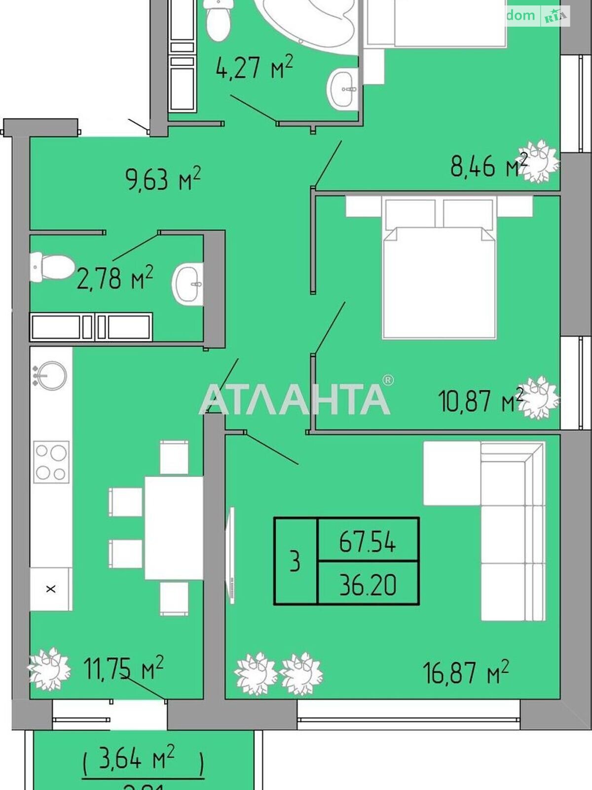 Продажа трехкомнатной квартиры в Одессе, на ул. Пишоновская, район Приморский фото 1