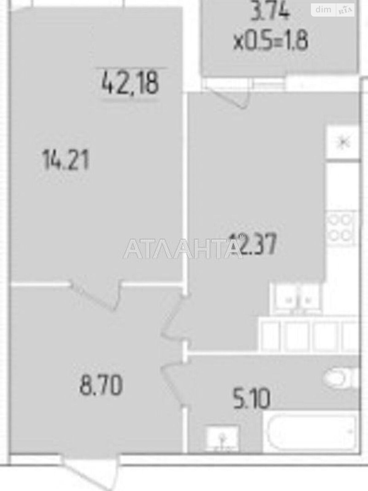 Продажа однокомнатной квартиры в Одессе, на ул. Краснова, район Приморский фото 1