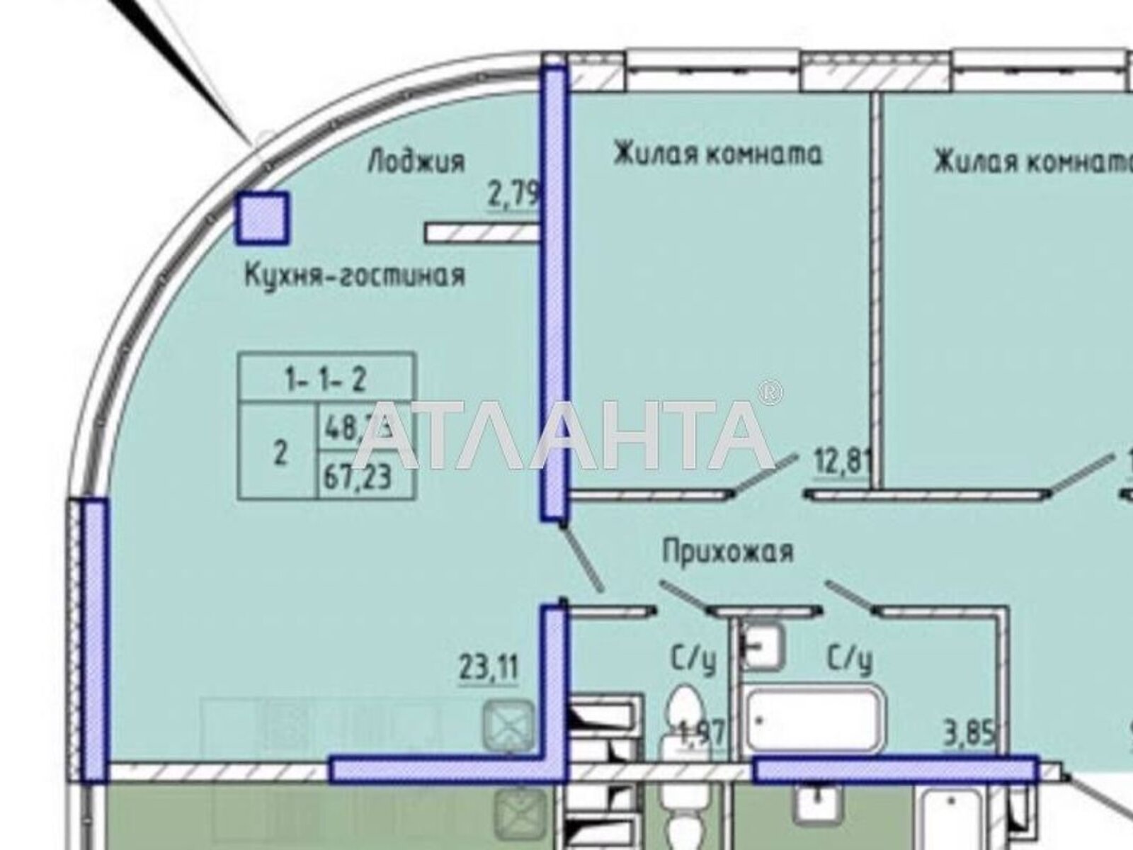 Продажа двухкомнатной квартиры в Одессе, на ул. Каманина 16/5А, район Аркадия фото 1