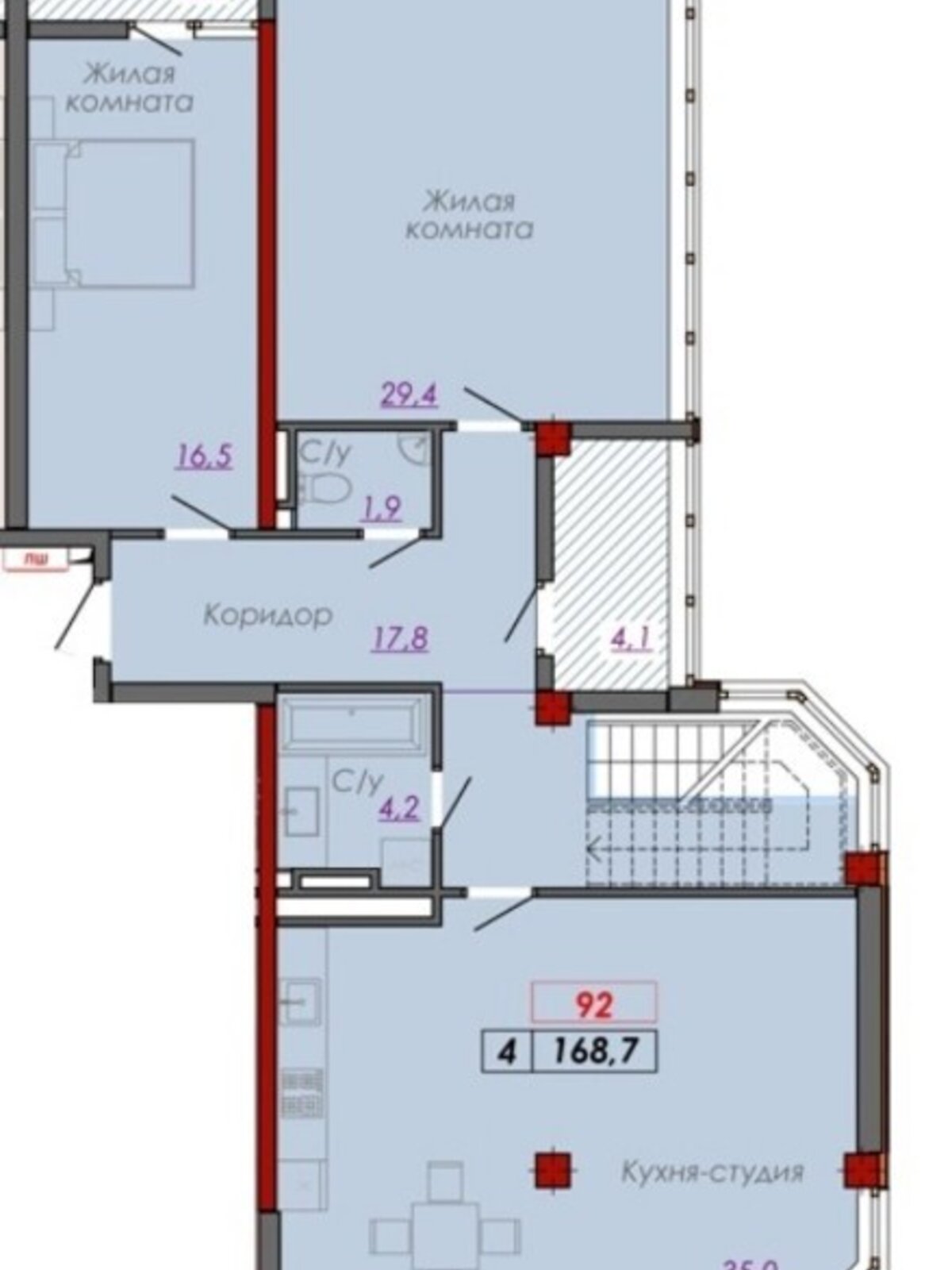 Продажа четырехкомнатной квартиры в Одессе, на пер. Компасный, район Приморский фото 1