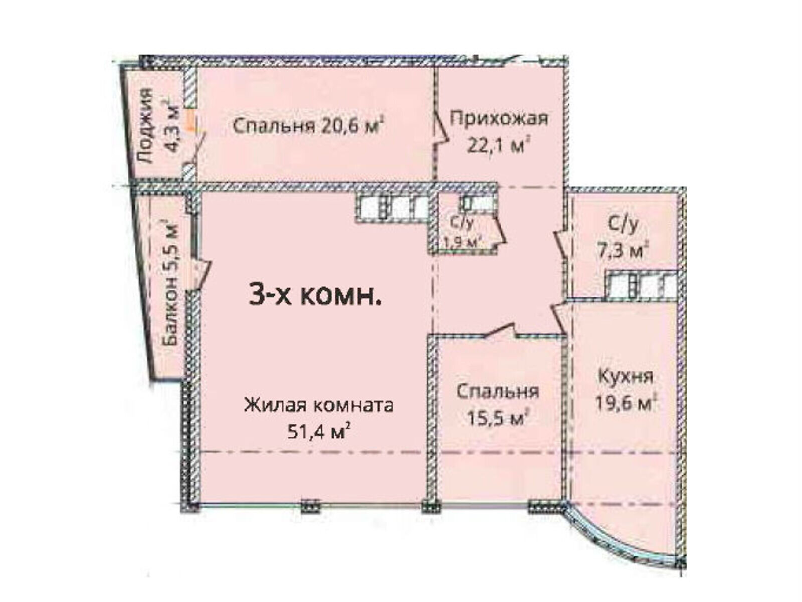 Продажа трехкомнатной квартиры в Одессе, на ул. Новобереговая 12А, район Приморский фото 1