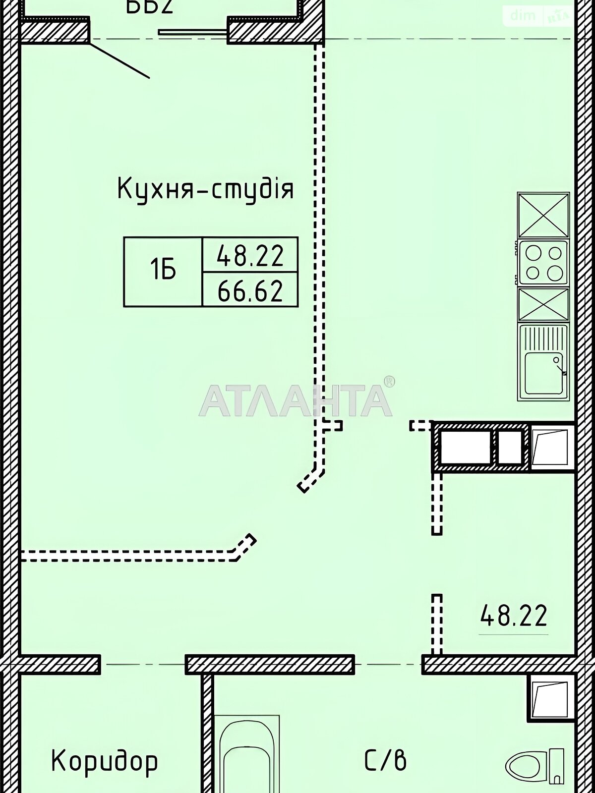 Продаж однокімнатної квартири в Одесі, на просп. Шевченка, район Приморський фото 1