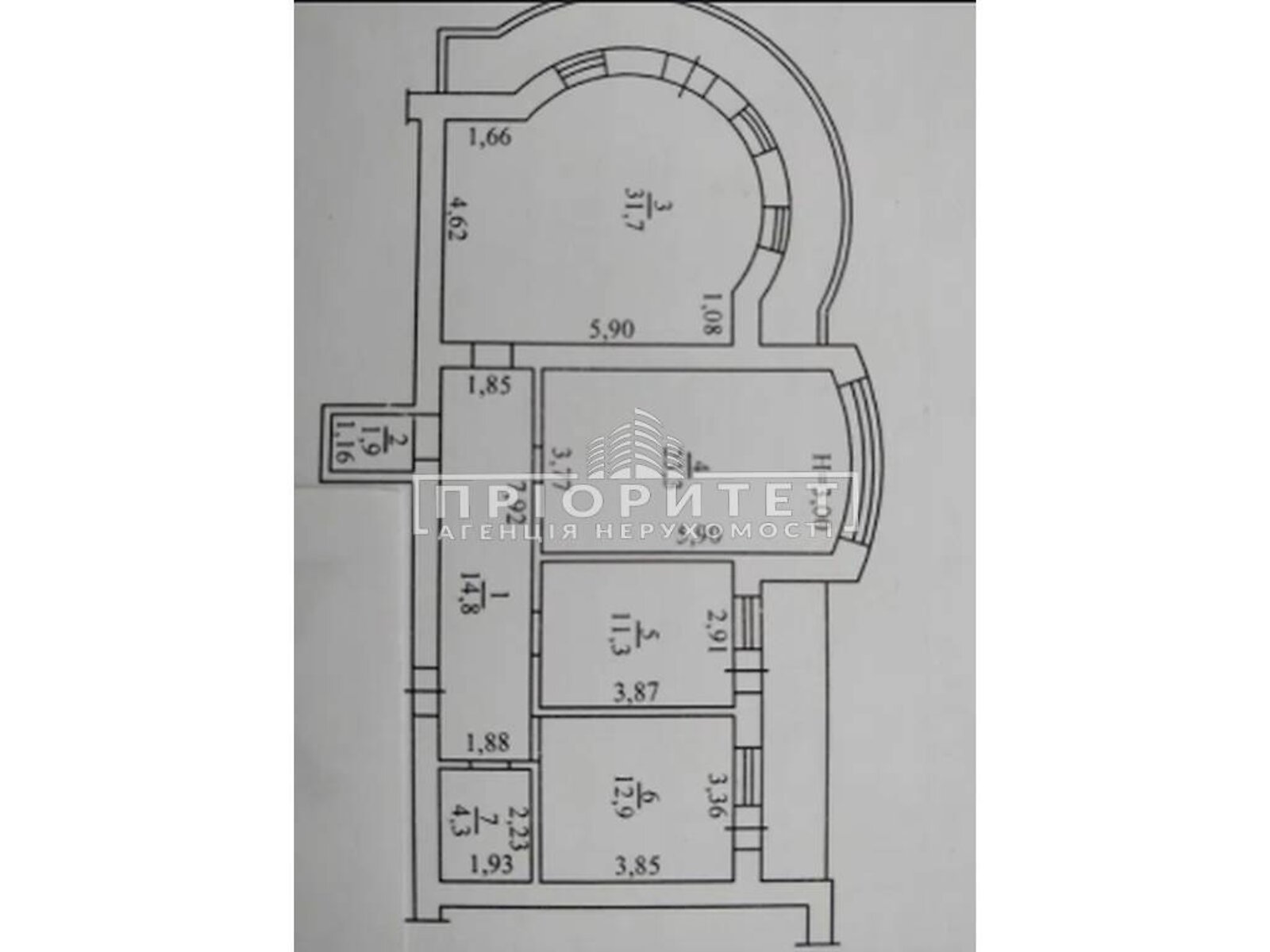 Продажа трехкомнатной квартиры в Одессе, на ул. Зоопарковая, район Приморский фото 1