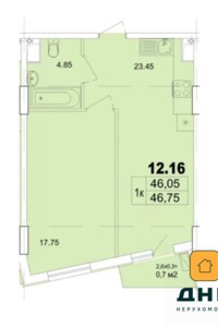 Продаж однокімнатної квартири в Одесі, на вул. Чубаївська 1, район Середній Фонтан фото 2