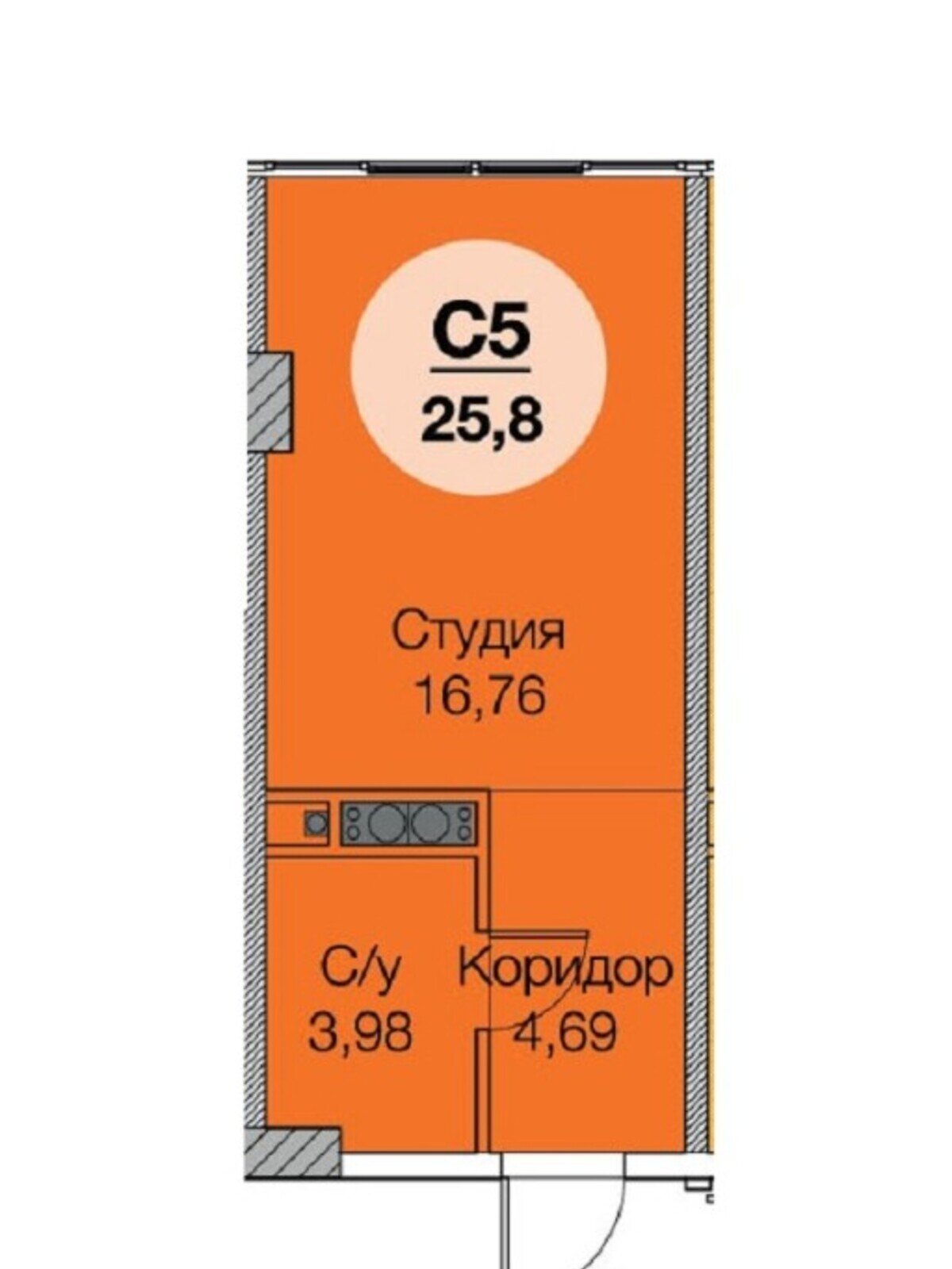 Продажа однокомнатной квартиры в Одессе, на ул. Паустовского, район Пересыпский фото 1