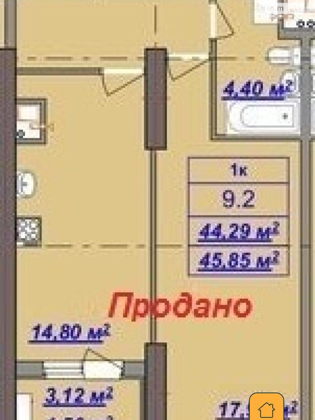 Продажа однокомнатной квартиры в Одессе, на ул. Дача Ковалевского 5, кв. 100, район Золотой Берег фото 1
