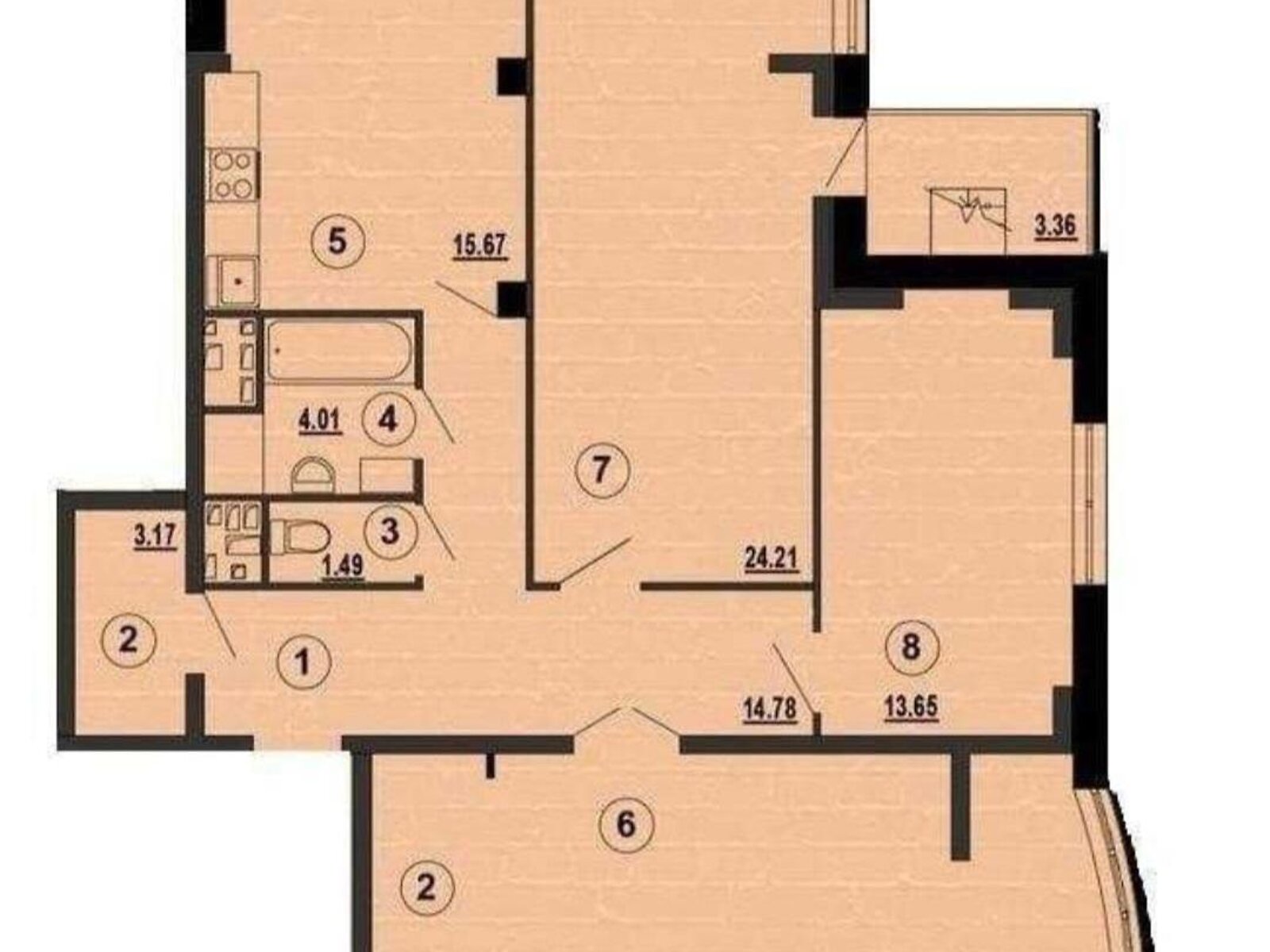 Продажа трехкомнатной квартиры в Песочине, на ул. Европейская 3А, фото 1