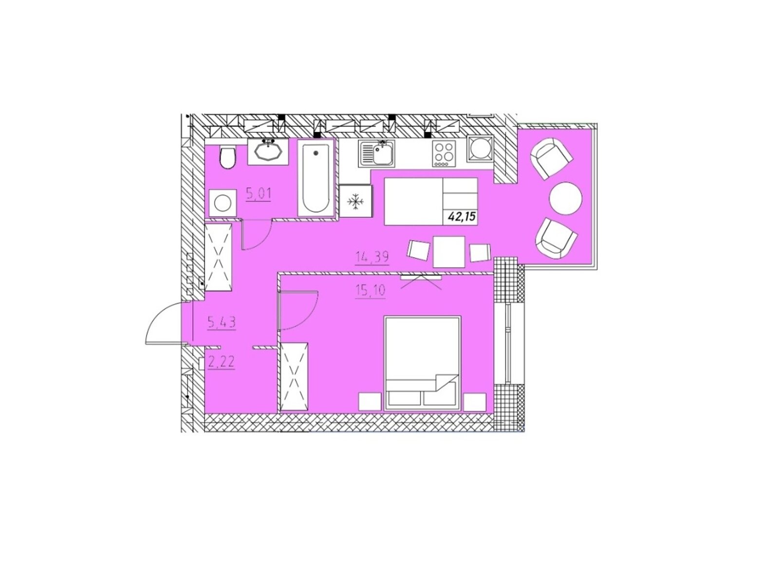 Продаж однокімнатної квартири в Петрикові, на вул. Шептицького, фото 1 Продаж однокімнатної квартири в Петрикові, на вул. Шептицького, фото 1