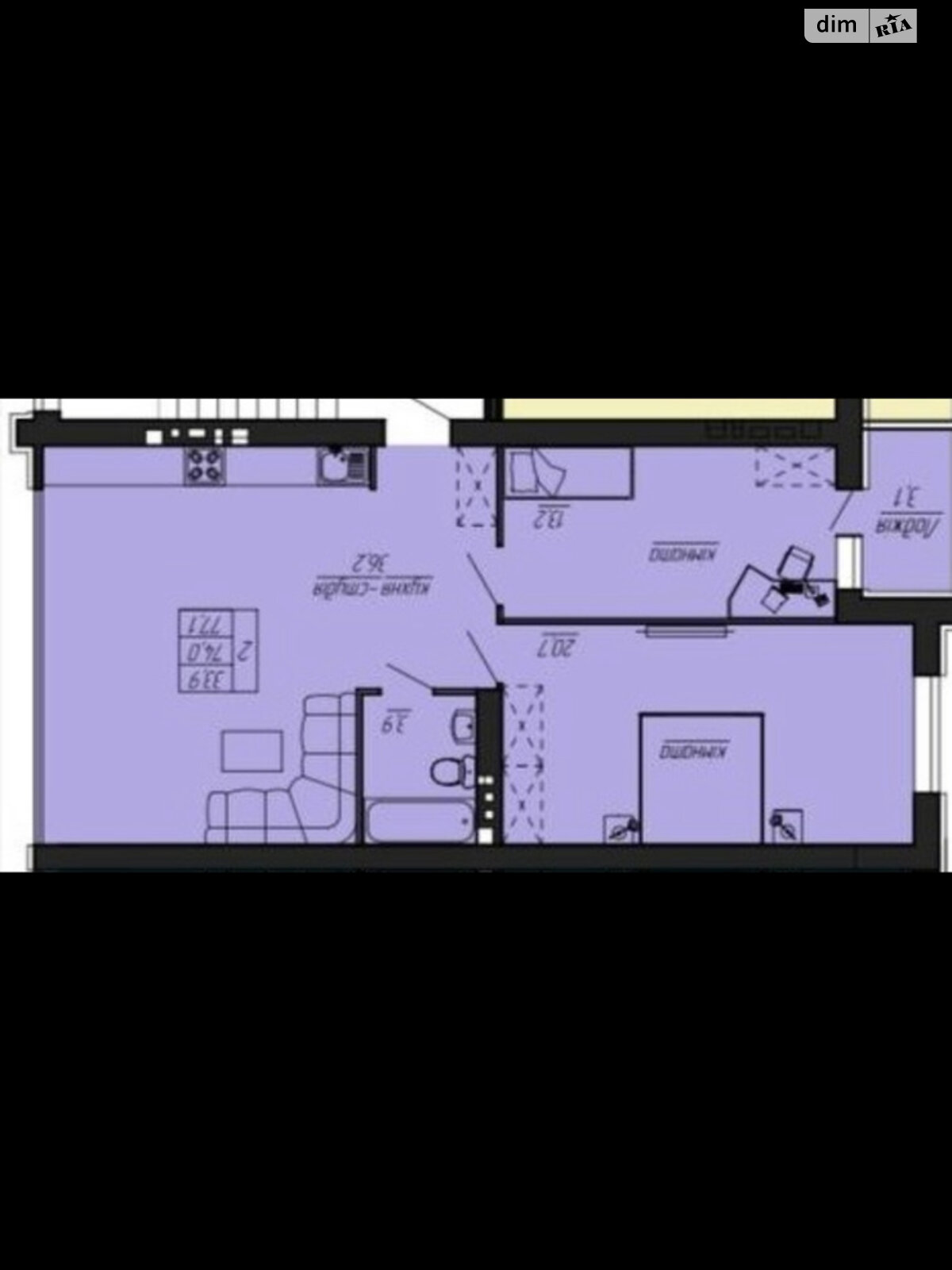 Продаж трикімнатної квартири в Петрикові, на вул. Шептицького 100, фото 1