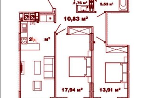 Продажа двухкомнатной квартиры в Петропавловской Борщаговке, на ул. Бархатная 1, фото 2