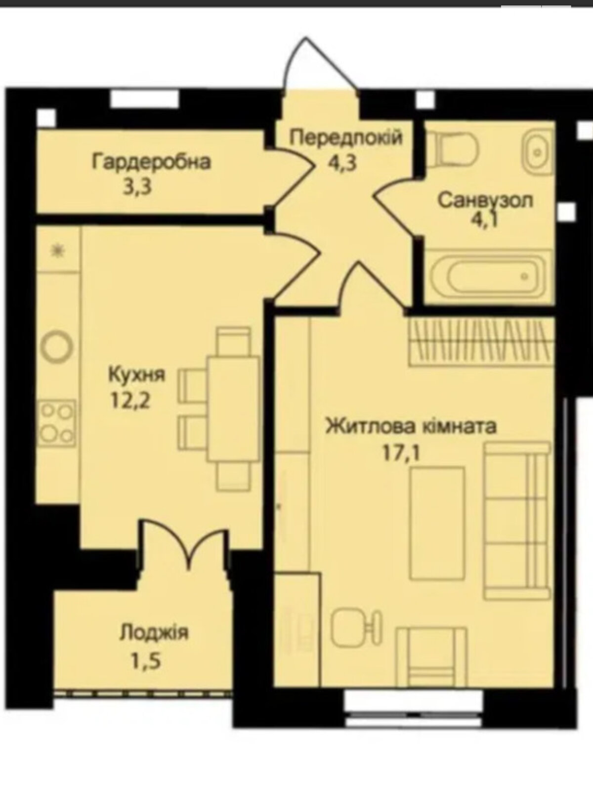 Продажа однокомнатной квартиры в Петропавловской Борщаговке, на ул. Соборная 123, фото 1