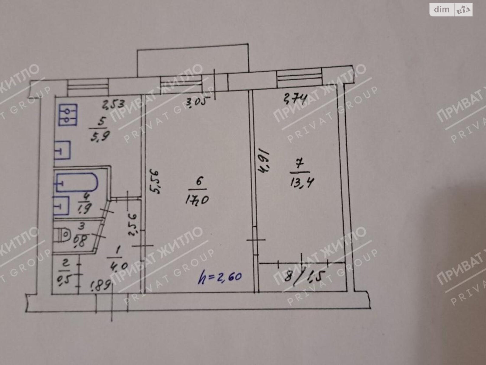 Продаж двокімнатної квартири в Полтаві, на вул. Мазепи Івана, район Алмазний фото 1