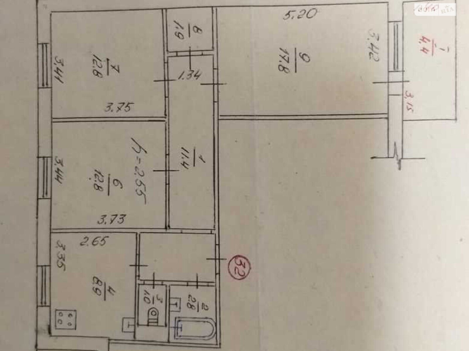 Продажа трехкомнатной квартиры в Полтаве, на ул. Олеся Гончара, район 1-я гор.больница фото 1