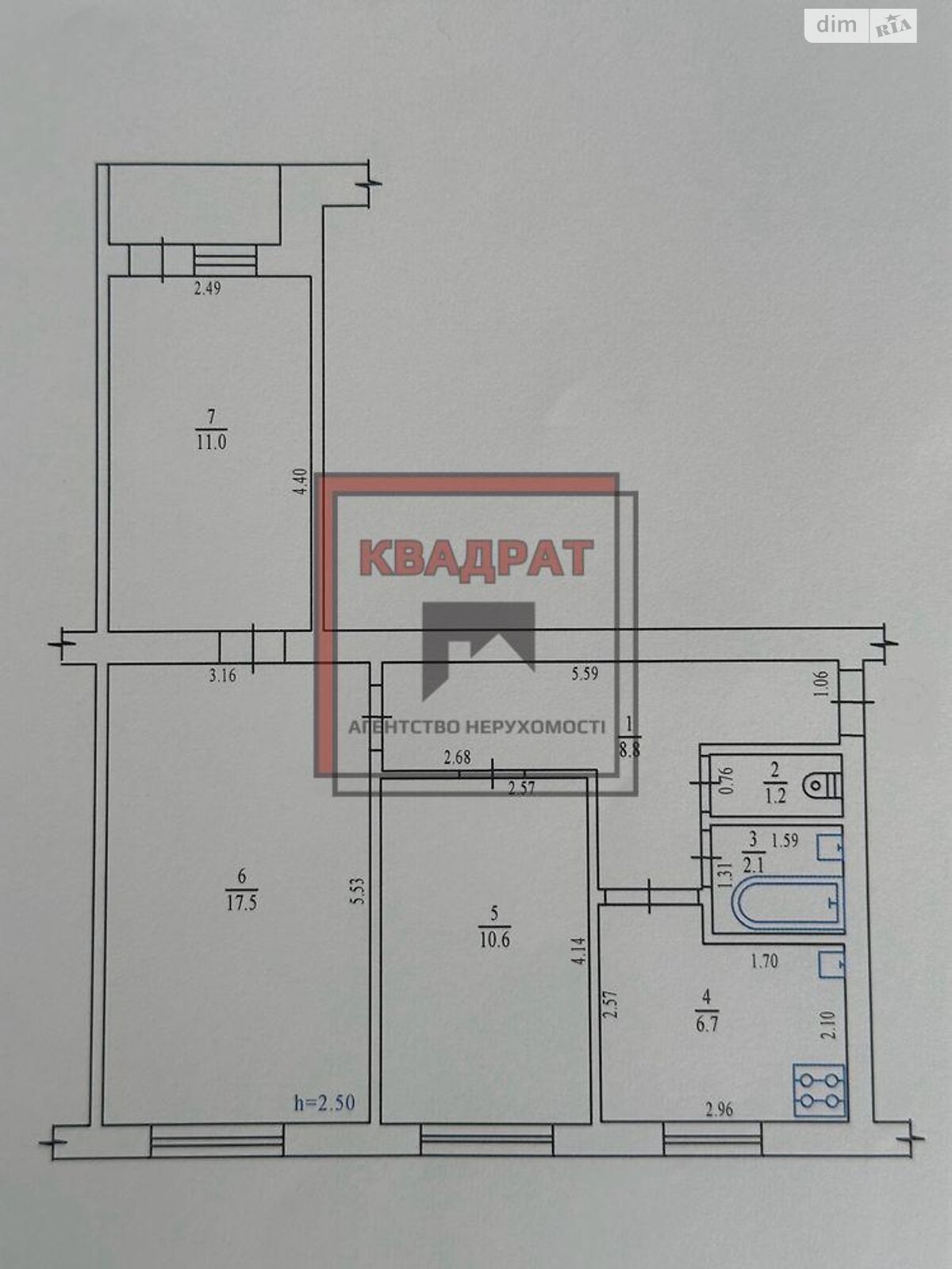 Продажа трехкомнатной квартиры в Полтаве, на ул. Алмазная, район Алмазный фото 1