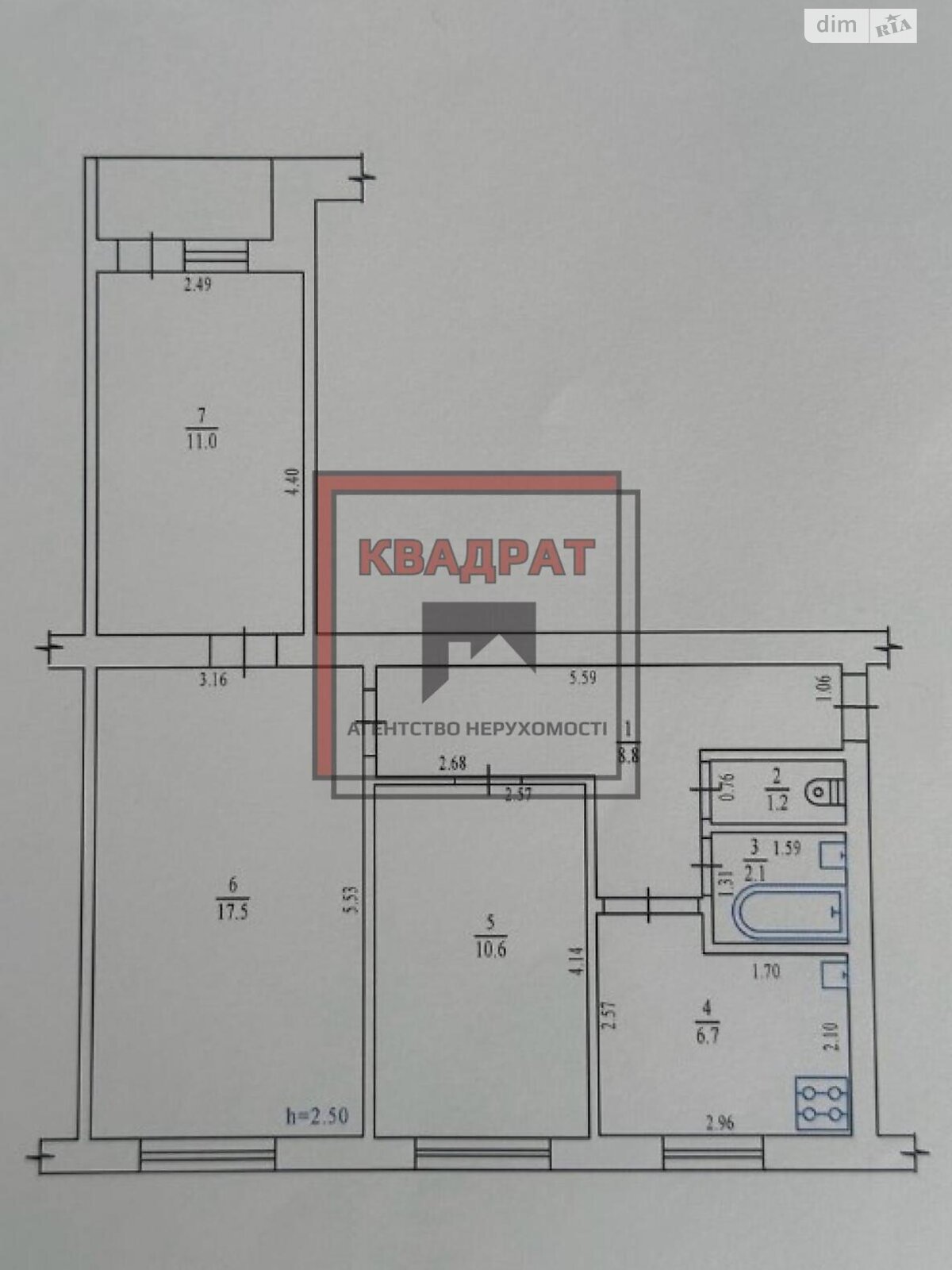 Продажа трехкомнатной квартиры в Полтаве, на ул. Алмазная, район Алмазный фото 1