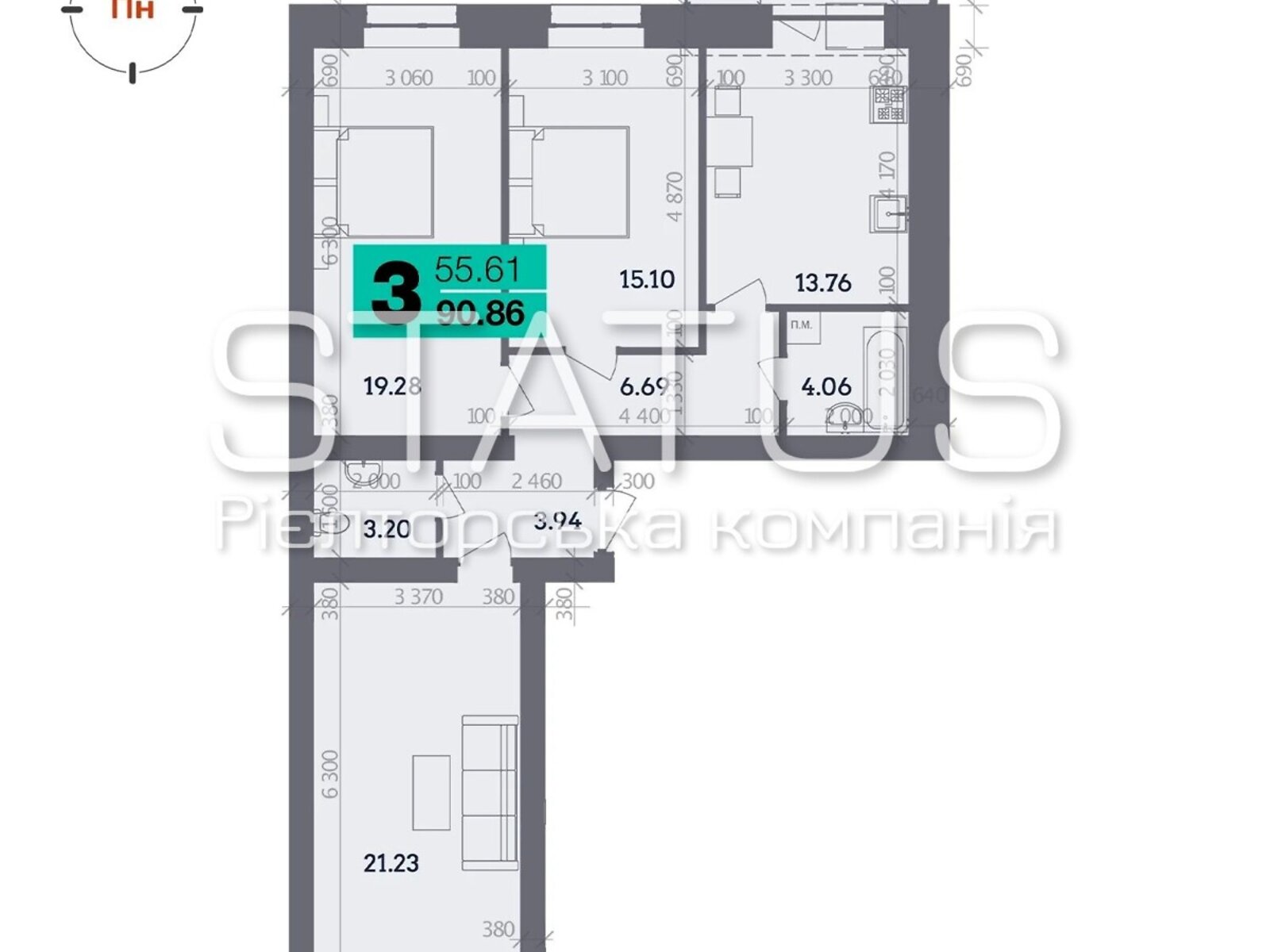 Продажа трехкомнатной квартиры в Полтаве, на ул. Великотырновская 9А, район Автовокзал фото 1